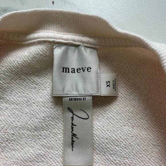 Anthropologie Maeve Jordan Nickson cheers graphic sweatshirt size XS - Picture 4 of 7